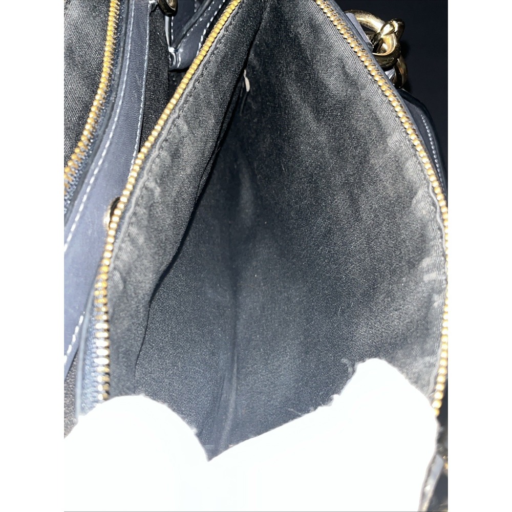 Coach Brooke Carryall in Midnight Blue Signature Embossed Leather Top Handle - Picture 9 of 14